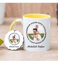 Resimli Kupa Bardak ve Anahtarlık Hediye Seti (Model 3)