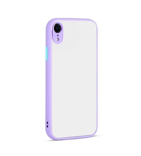 Uyumlu Model Apple iPhone XR 6.1 Kılıf Kamera Korumalı Mat Kapak (Lila)