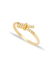 925 Ayar Gümüş Düğüm Yüzük (Gold)