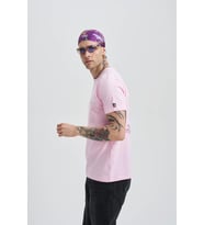 Face Of Niho Erkek Baskı Taş T-Shirt (Pembe)