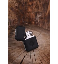 El Yapımı Hakiki Deri Kılıflı Zippo Çakmak (Haki)