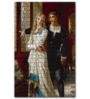 Cakapuzzle Sarayda Bir Hanımefendi ve Şövalye Puzzle Yapboz MDF (Ahşap) (500 Parça)