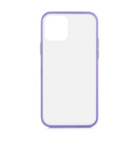 Apple iPhone 12 Mini Kılıf Fri Mat Yüzey Renkli Kenar Kılıf (Mor)