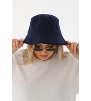 Kadın Balıkçı Kova Bucket Şapka (Lacivert)