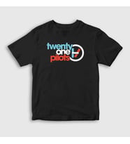 Presmono Unisex Çocuk Beyaz Twenty One Pilots T-Shirt 120781tt (Siyah)