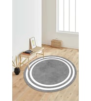 Dijital Baskılı Kaymaz Taban Yıkanabilir Yuvarlak Salon Halısı Koridor Halısı Paspas NDY-HT-534 (Çok Renkli)