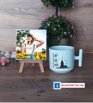 Kız Kulesi Fotoğraflı Dekoratif Taş, Kupa Bardak Beyaz HediyeArkadaşa Hediye (Model 12)