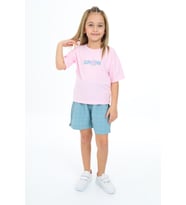 Toontoy Kız Çocuk Grow Baskılı Şortlu Takım (Pembe)