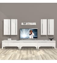 Decoraktiv Eko 8D Mdf Silver Tv Ünitesi Tv Sehpası (Beyaz)
