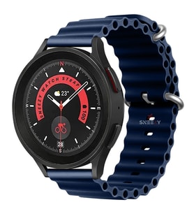 Samsung Galaxy Watch 6 – Classic 40-43-44-47mm Uyumlu 20mm Seaflex Ocean Silikon Kordon (Lacivert)