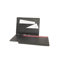 Sümen Kapaklı Masaüstü Tekli Raninbow Desk Pad Vegan 33x45 cm (Siyah-Kırmızı)