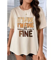 Unisex Fine Baskılı T-shirt (Bej)