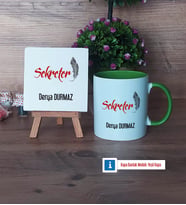Sekretere Hediye Dekoratif Taş, Kupa Bardak Kırmızı Hediye (Model 13)