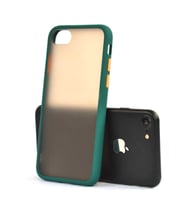 Apple iPhone 7 Kılıf Zore Fri Mat Yüzey Renkli Kenar Kılıf (Yeşil)