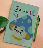 BK Gift Kişiye Özel İsimli Su Yeşili Sert Kapaklı Defter ve Tükenmez Kalem Seti, Arkadaşa Hediye, Yeni İş Hediyesi, Doğum Günü Hediyesi (Model 9)
