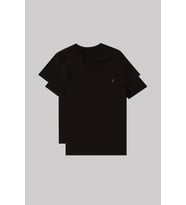 Erkek Çoklu Renk Bisiklet Yaka Standart %100 Pamuk Erkek T-Shirt 2'li paket (Siyah)