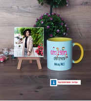 Özel Eğitim Öğretmeni Fotoğraflı Dekoratif Taş, Kupa Bardak Beyaz Hediye (Model 7)