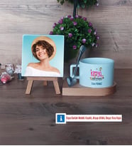 Kimya Öğretmeni Fotoğraflı Dekoratif Taş, Kupa Bardak Beyaz Hediye (Model 8)