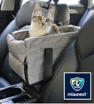 Xpermate MiauNest™ Kedi Taşıma Çantası Kedi Seyahat Çantası Araba içi Yatak ve Kedi Çantası (Gri)