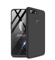 Microsonic Oppo A5S Kılıf Double Dip 360 Protective (Siyah)