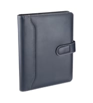 Organizer Ajanda Kılıflı Tarihli Çizgili 168 Yaprak 17x24 Defterli Dilli Mıknatıslı Rainbow Vegan 20x26 cm (Lacivert)