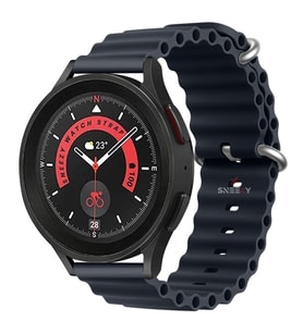 Samsung Galaxy Watch 6 – Classic 40-43-44-47mm Uyumlu 20mm Seaflex Ocean Silikon Kordon (Gece Mavisi)