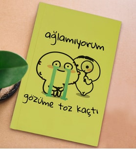 BK Gift Esprili Tasarım Serisi Sert Kapaklı Sarı Defter, Arkadaşa Hediye, Yeni İş Hediyesi, Doğum Günü Hediyesi, Anı Defteri (Model 13)