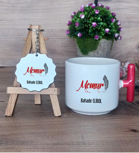 Memur Hediye Seti Kupa Bardak T Kulplu ve Anahtarlık Memura Hediye (Model 1)