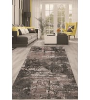 Dijital Kaymaz Taban Yıkanabilir Modern Renkli Salon Halısı Mutfak Halısı Yolluk ND-HT-1312 (Vizon)
