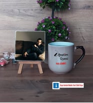 Öğretim Üyesi Fotoğraflı Dekoratif Taş, Kupa Bardak Beyaz Hediye Öğretmenler Günü Hediyesi (Model 10)