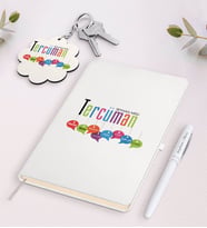 BK Gift Kişiye Özel Tercüman Siyah Defter Kalem Ve Anahtarlık Hediye Seti (Model 2)