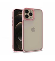 Apple iPhone 12 Pro Max Kılıf Zore Flora Buton, Kenar Çevresi Renkli Kılıf (Rose)