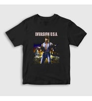 Presmono Unisex Çocuk Beyaz invasion Chuck Norris T-Shirt 257241tt (Siyah)
