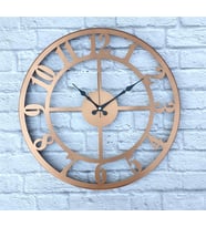 Markakanvas Metal Duvar Saati  ( Çap 50 cm -Çap 80 cm ) (Bakır)