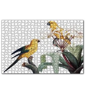 Cakapuzzle Dallar Arasında Sarı Papağanlar Gravür  Puzzle Yapboz MDF (Ahşap) (255 Parça)