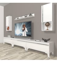 Decoraktiv Eko 270TA Mdf Silver Tv Ünitesi Tv Sehpası (Beyaz)