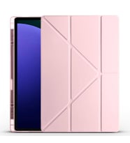 Tab S10 Ultra (X920) / S9 Ultra (X910) / Tab S8 Ultra Uyumlu Kılıf Kalem Bölmeli Standlı Smart Cover (Rose)
