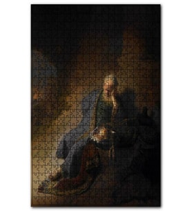 Cakapuzzle Dinlenen İhtiyar Yağlıboya Puzzle Yapboz MDF (Ahşap) (1000 Parça)