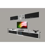 Decoraktiv Flex 5 Slm Tv Ünitesi Tv Sehpası (Beyaz-Siyah)