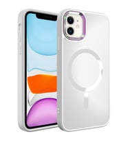 Apple iPhone 11 Kılıf Magsafe Wireless Şarj Özellikli Zore Stil Kılıf (Beyaz)