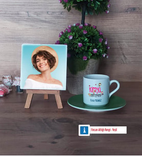 Kimya Öğretmeni Fotoğraflı Dekoratif Taş, Ahşap Altlıklı Türk Kahvesi Fincanı Hediye (Model 9)