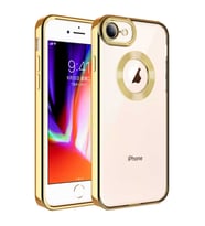 Apple iPhone 8 Kılıf Kamera Korumalı Logo Gösteren Omega Kılıf (Buz Mavisi)