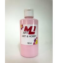 M1 ART  Akrilik Boya 140. gr--9 Renk Seçeneği, Ahşap, Tuval, Seramik , Duvar ,taş (Pembe)