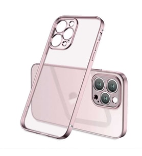 Apple iPhone 13 Pro Max Kılıf Zore Mat Gbox Renkli Kenar Kılıf (Rose)
