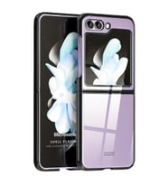 Microsonic Samsung Galaxy Z Flip 6 Kılıf Shell Platinum Lila (Siyah)