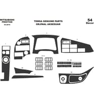 Meriç® Mitsubishi Temsa Prestige Torpido Kaplama Maun 54 Parça 2016-› (Karbon)