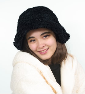 Peluş Bucket Şapka (Siyah)