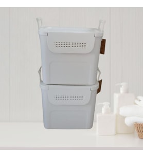 Geseus Motek Mybox 2x30 Litre Kulplu Çok Amaçlı Organizer Saklama Kutusu-MT-35