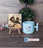 Matematik Öğretmeni Fotoğraflı Dekoratif Taş, Kupa Bardak Beyaz HediyeÖğretmenler Günü Hediyesi (Model 12)