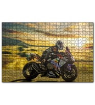 Cakapuzzle Honda Motosiklet Motosikletçi Görsel  Puzzle Yapboz MDF (Ahşap) (255 Parça)